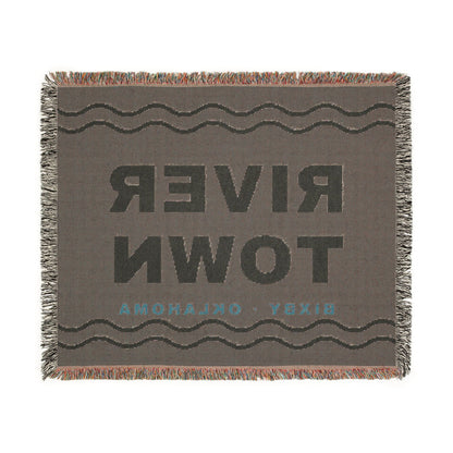 River Town Wave Woven Throw Blanket
