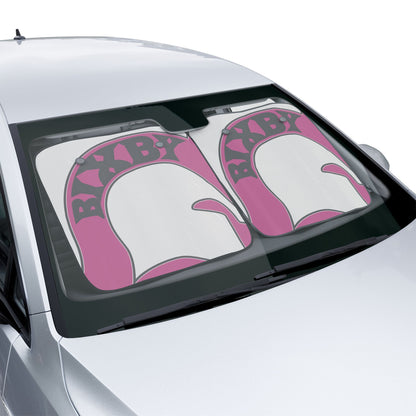 Bixby White Logo Pink Car Sun Shade