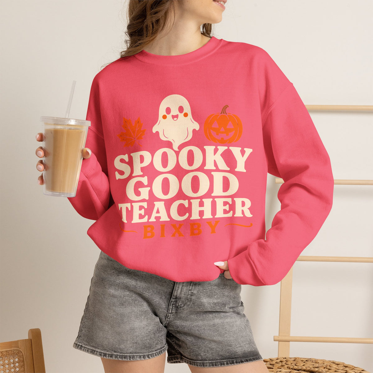 Bixby Spartans Spooky Good Teacher - Halloween Teacher (Bixby) Sweatshirt