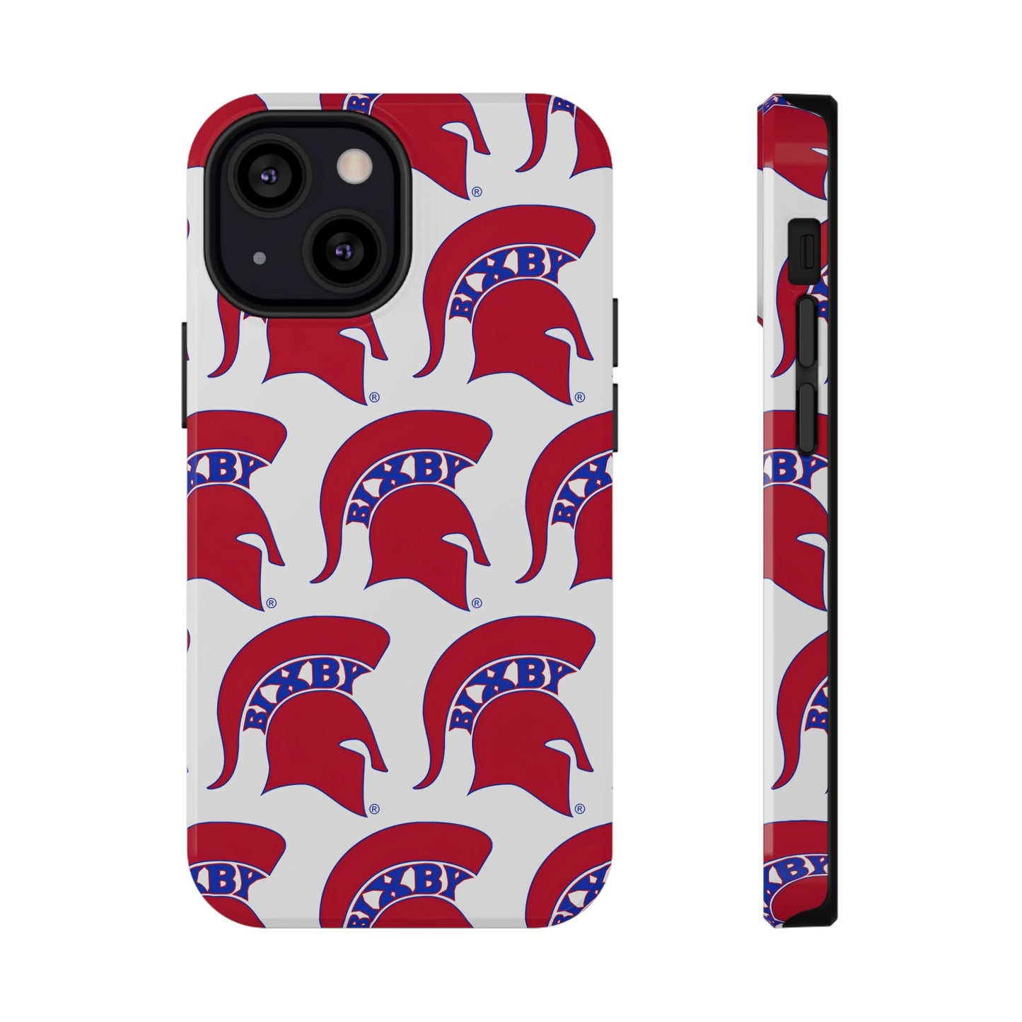 Bixby Spartan Red Logo Impact Resistant iPhone Case