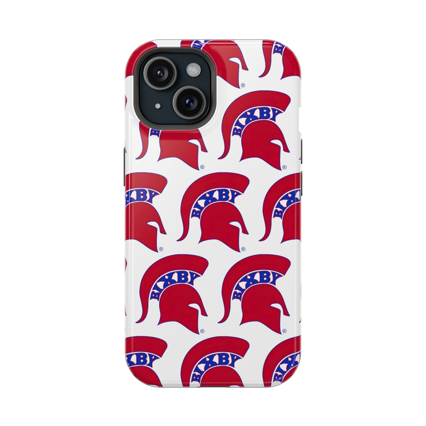 Bixby Spartan Red Logo Impact Resistant iPhone Case