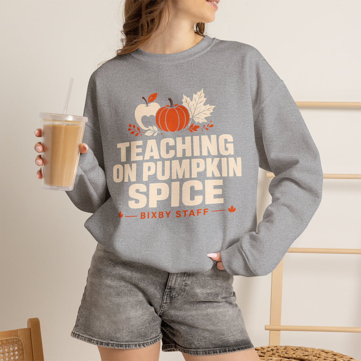 Bixby Spartans Teaching On Pumpkin Spice Bixby Sweatshirt