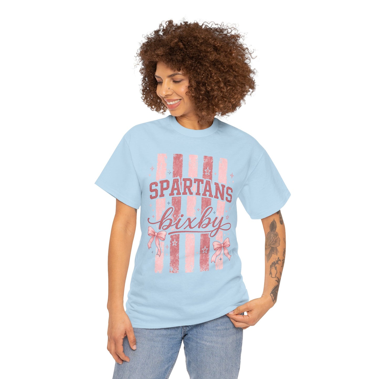 Spartans Bixby Pink Stripes T-Shirt