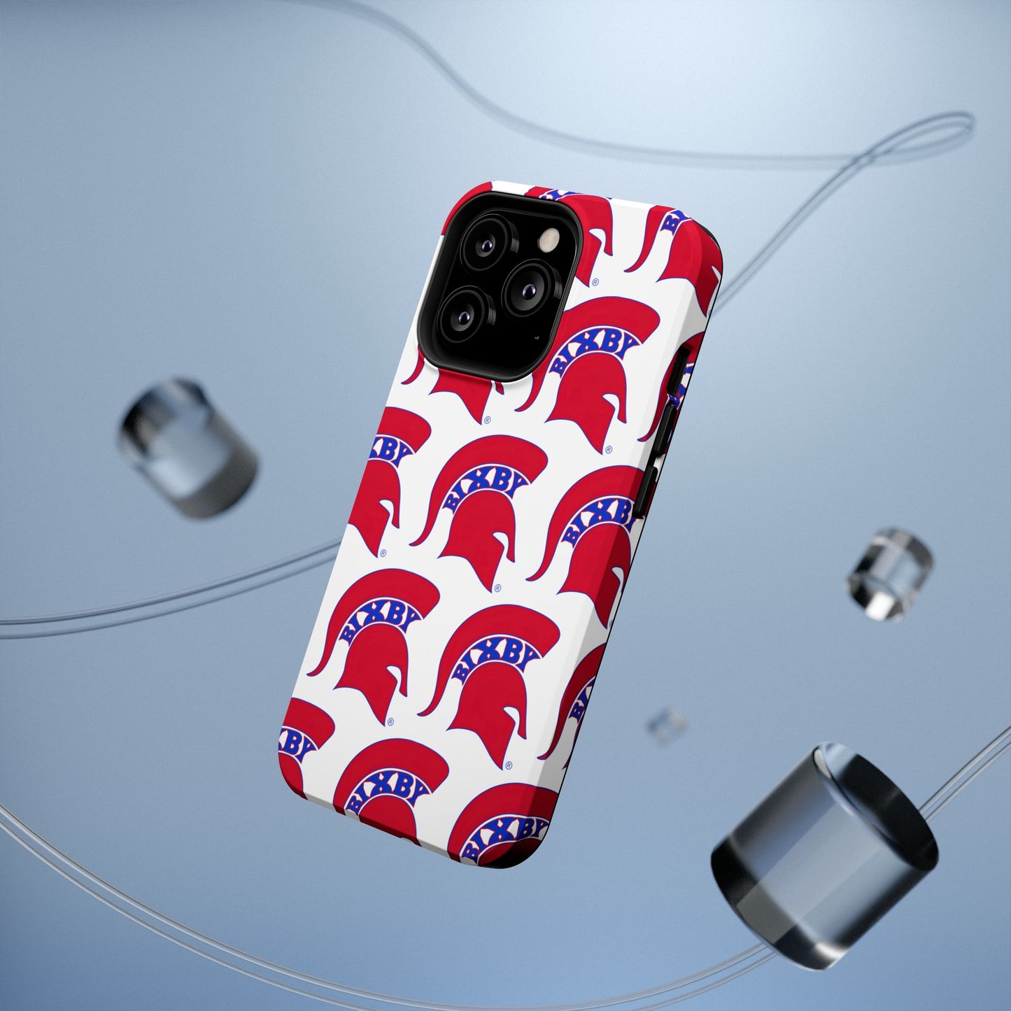 Bixby Spartan Red Logo Impact Resistant iPhone Case