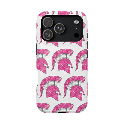 Bixby Spartan Pink Bling Logo Impact Resistant iPhone Case