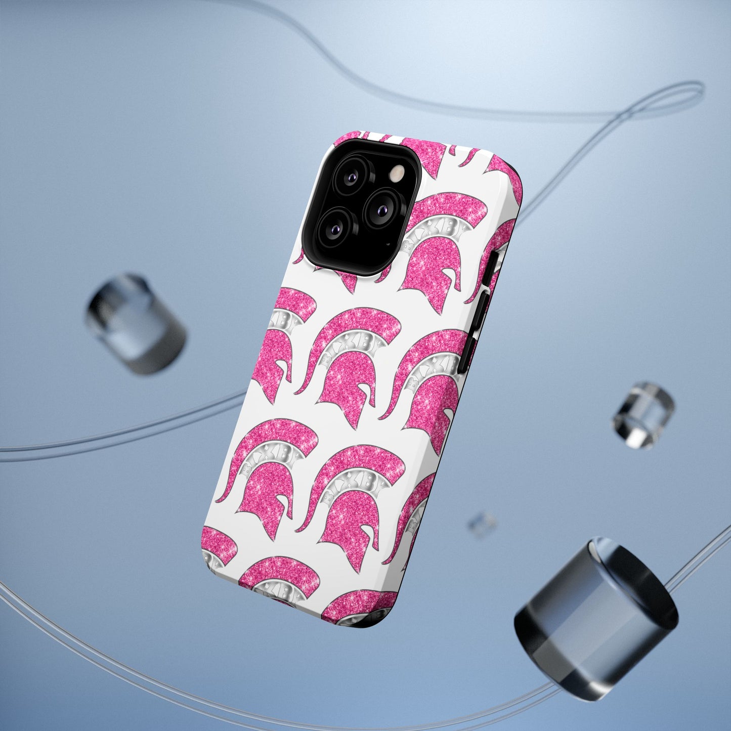 Bixby Spartan Pink Bling Logo Impact Resistant iPhone Case