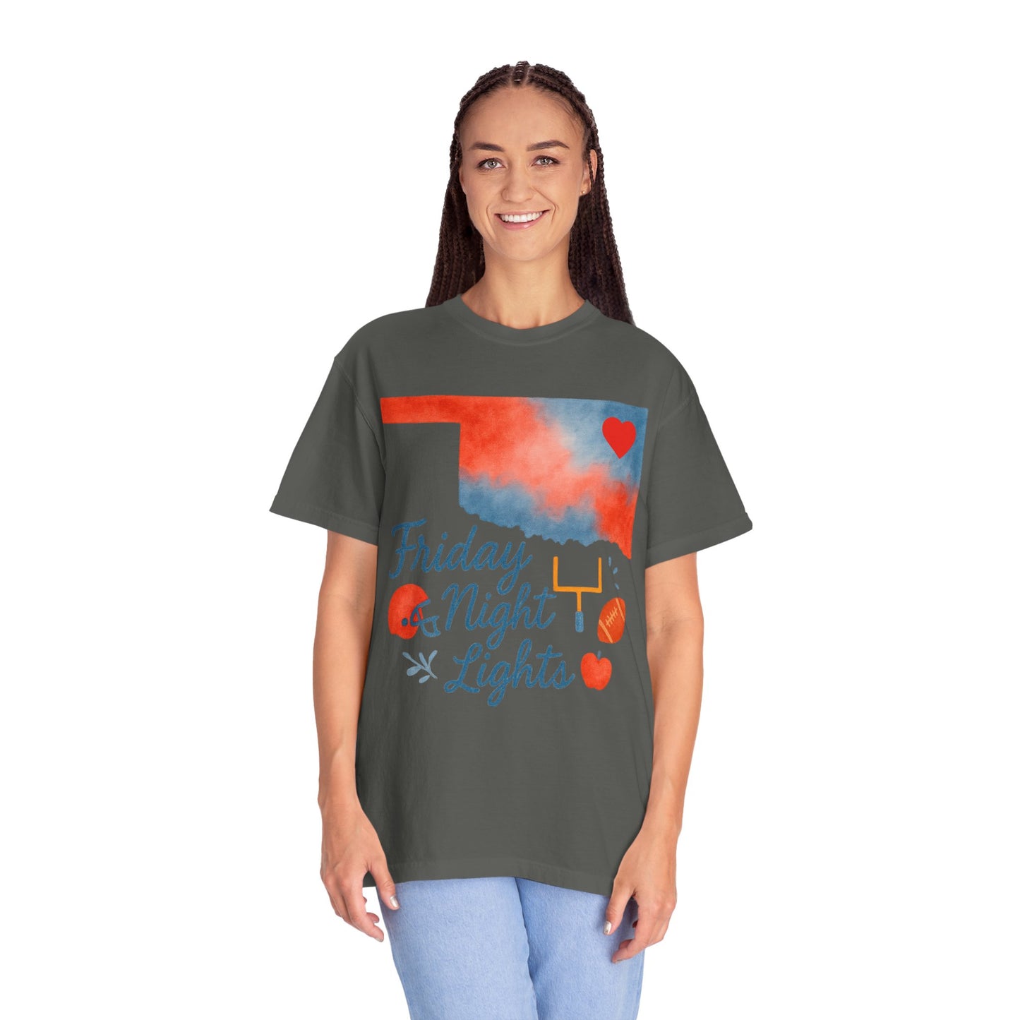 Friday Night Lights Bixby OK Watercolor Comfort Colors Tee