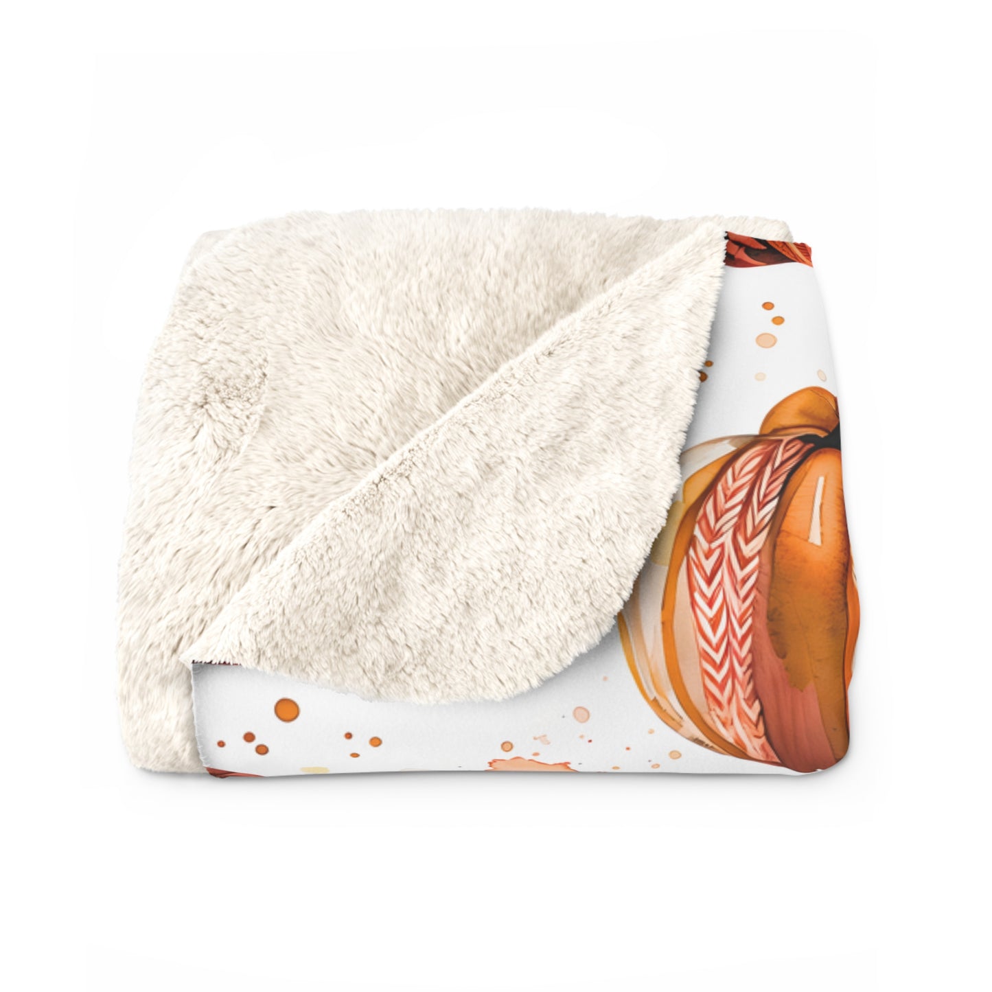 Autumn Pumpkin Paradise Sherpa Comfy Blanket