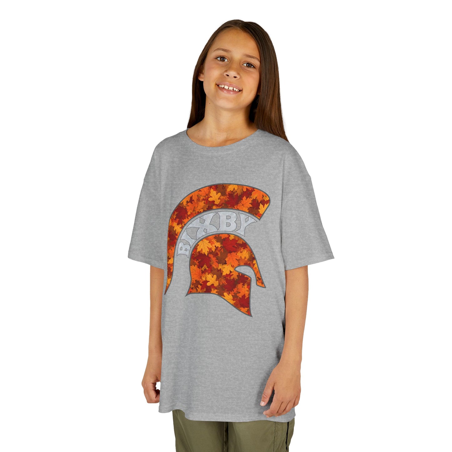 Bixby Spartan Fall Helmet Youth Gildan Tee