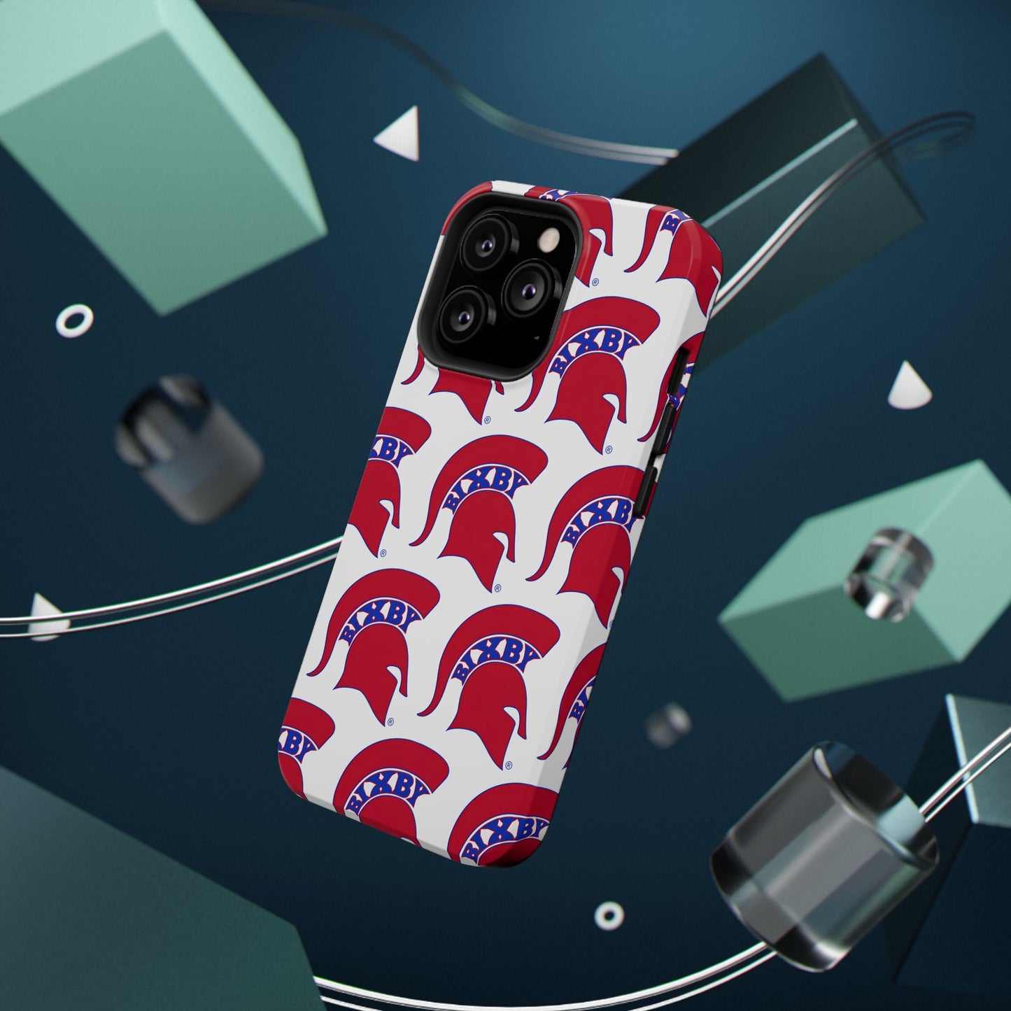 Bixby Spartan Red Logo Impact Resistant iPhone Case