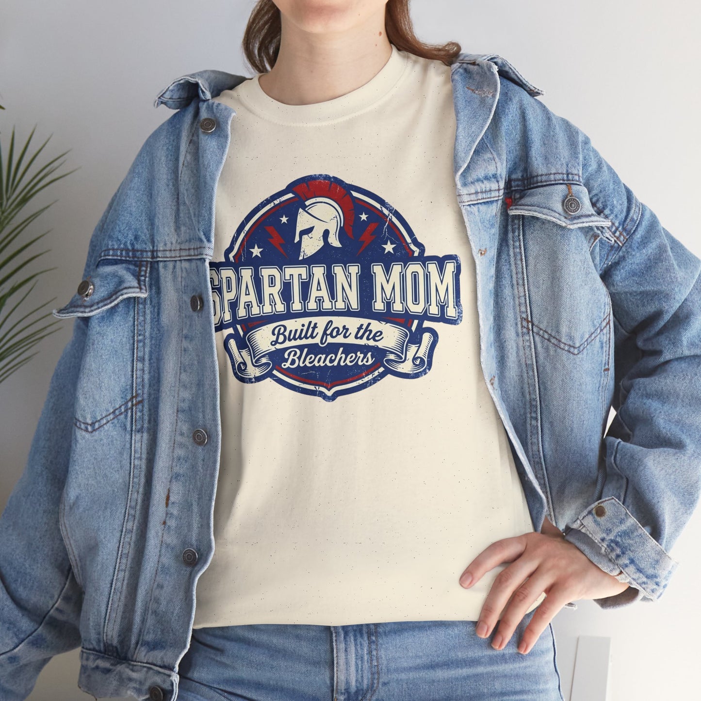 Spartan Mom T-Shirt - Built for the Bleacher, School Spirit Mom Tee