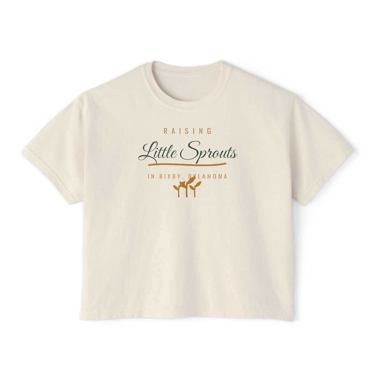 Raising Little Sprouts in Bixby Boxy Comfort Colors Tee