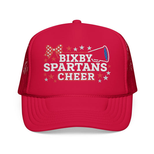 Bixby Spartans Cheer Embroidered Foam Trucker Hat