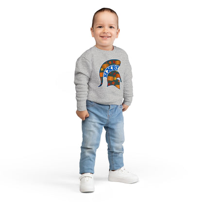 Bixby Spartans Pumpkin Patch Helmet Toddler Sweatshirt – Little Spartan Fall Crewneck