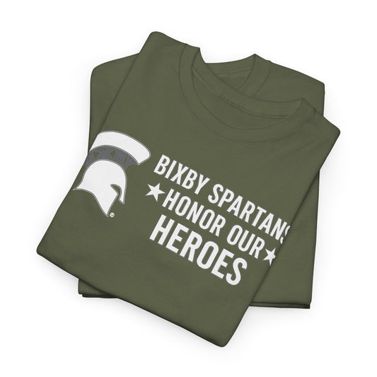 Bixby Spartans Honor Our Heroes Military Appreciation Tee