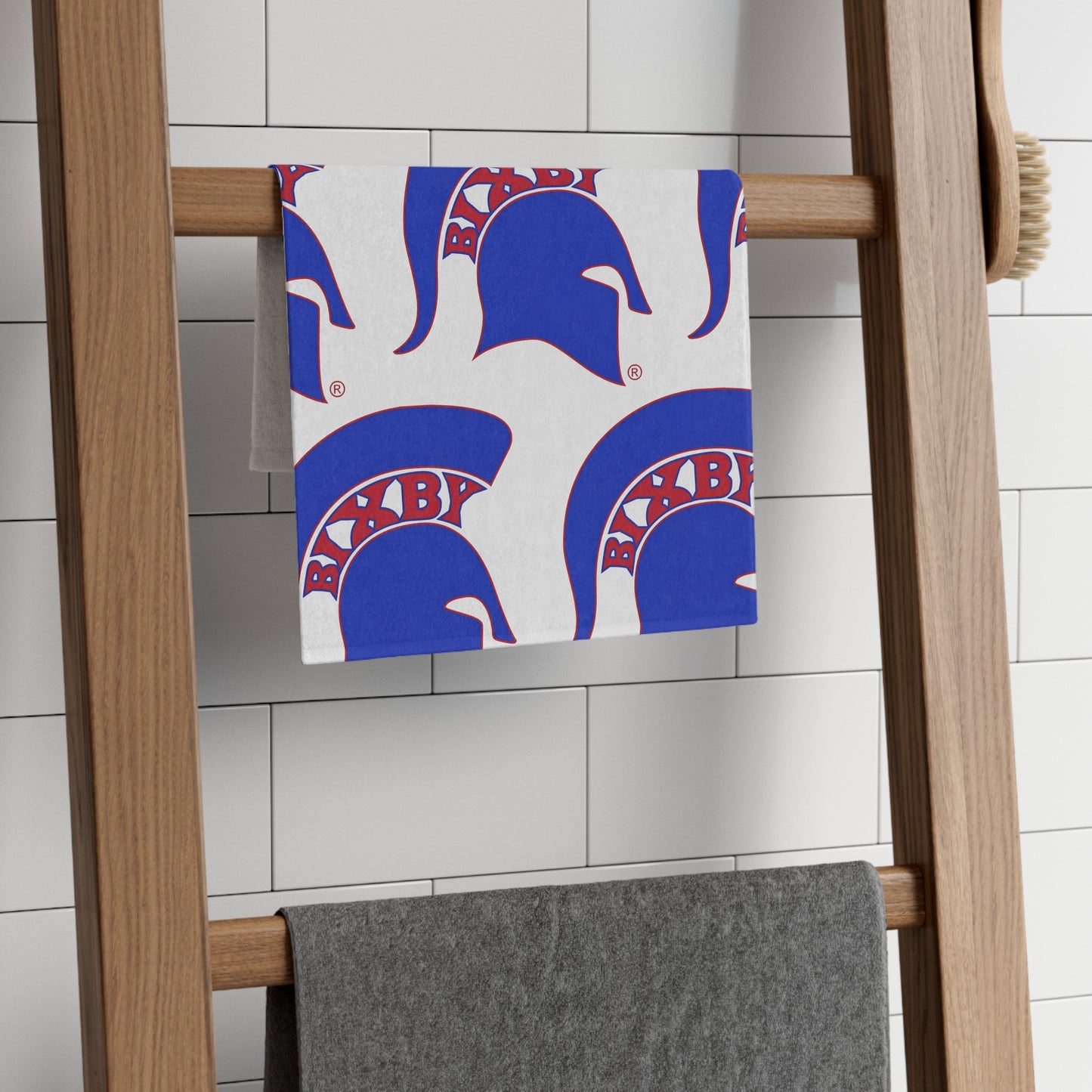 Blue Spartan Logo Rally Towel