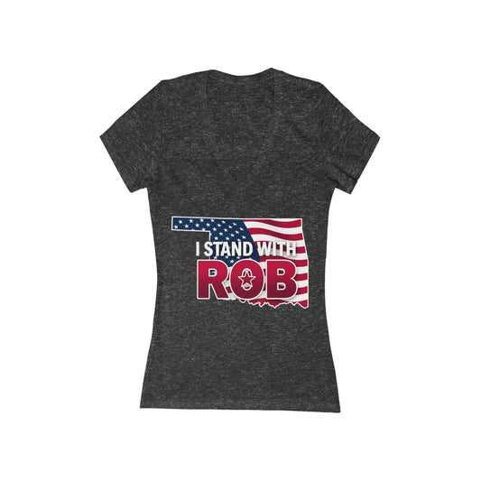 American Flag - I Stand With Rob Women's V-Neck