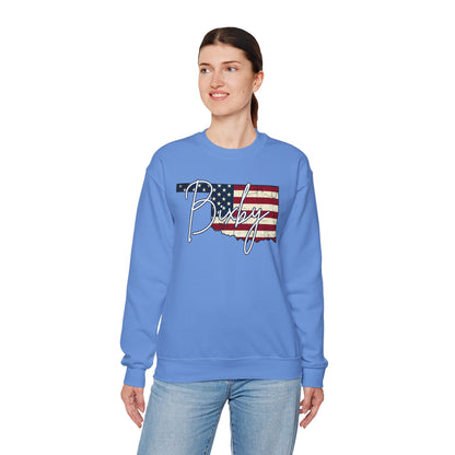 Oklahoma Flag 'Bixby' Gildan Sweatshirt – Retro American State Pride