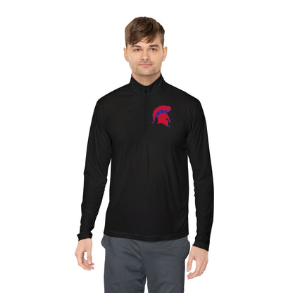 Spartan Red Logo Quarter-Zip Pullover