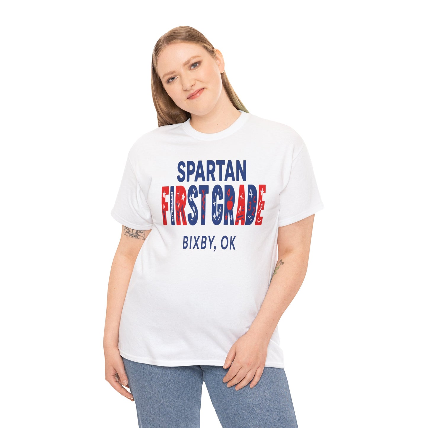 First Grade Spartan Gildan Tee