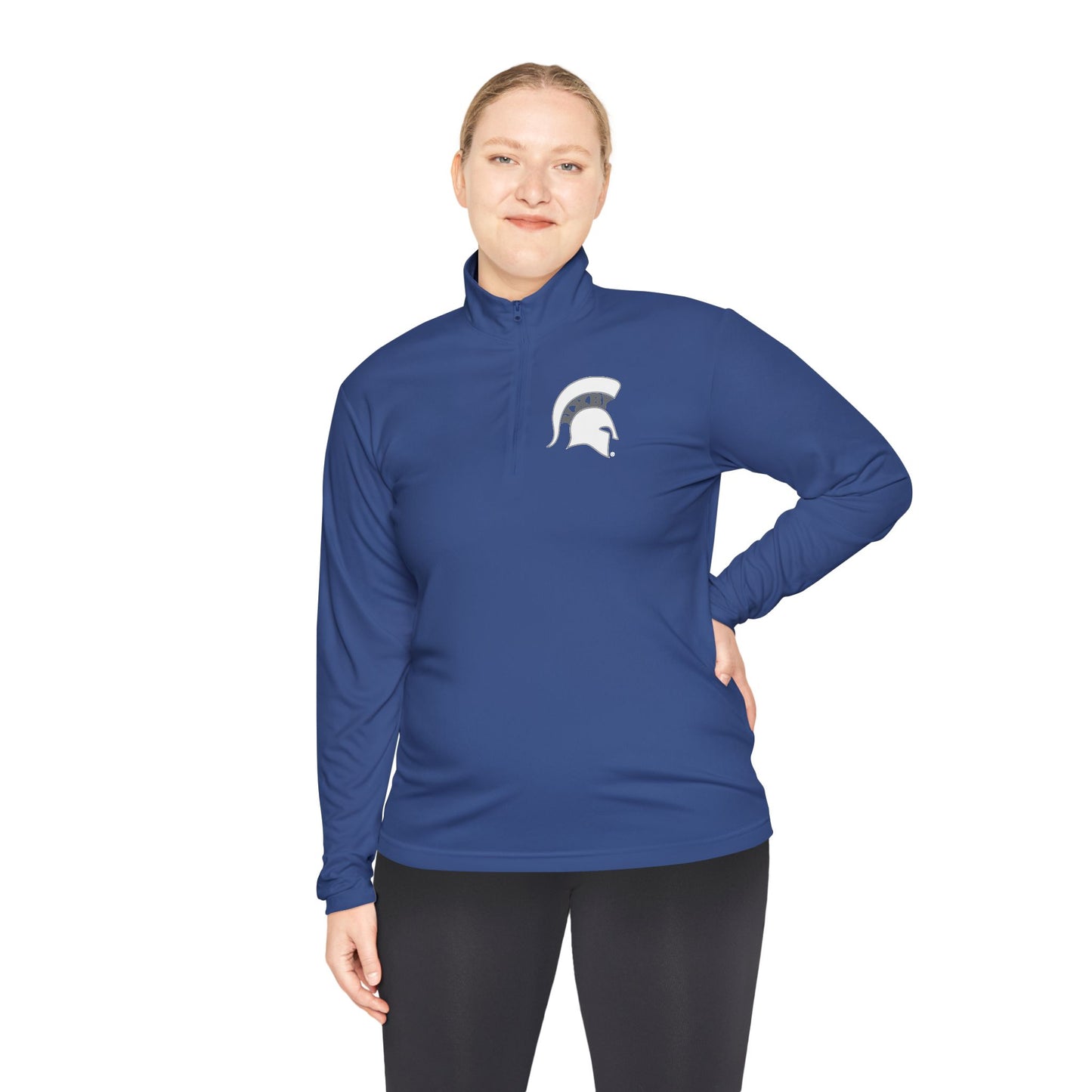 Spartan White Logo Quarter-Zip Pullover