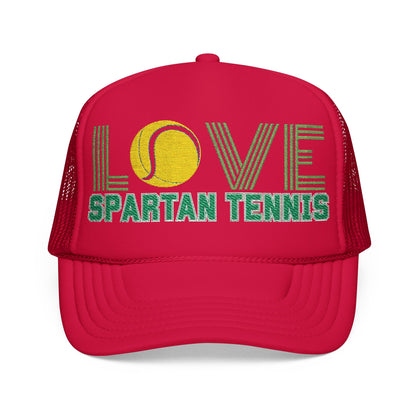 Bixby Spartan Tennis Embroidered Foam Trucker Hat