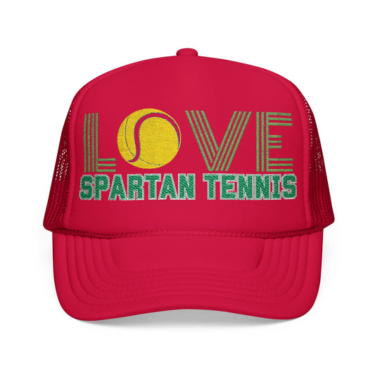 Bixby Spartan Tennis Embroidered Foam Trucker Hat