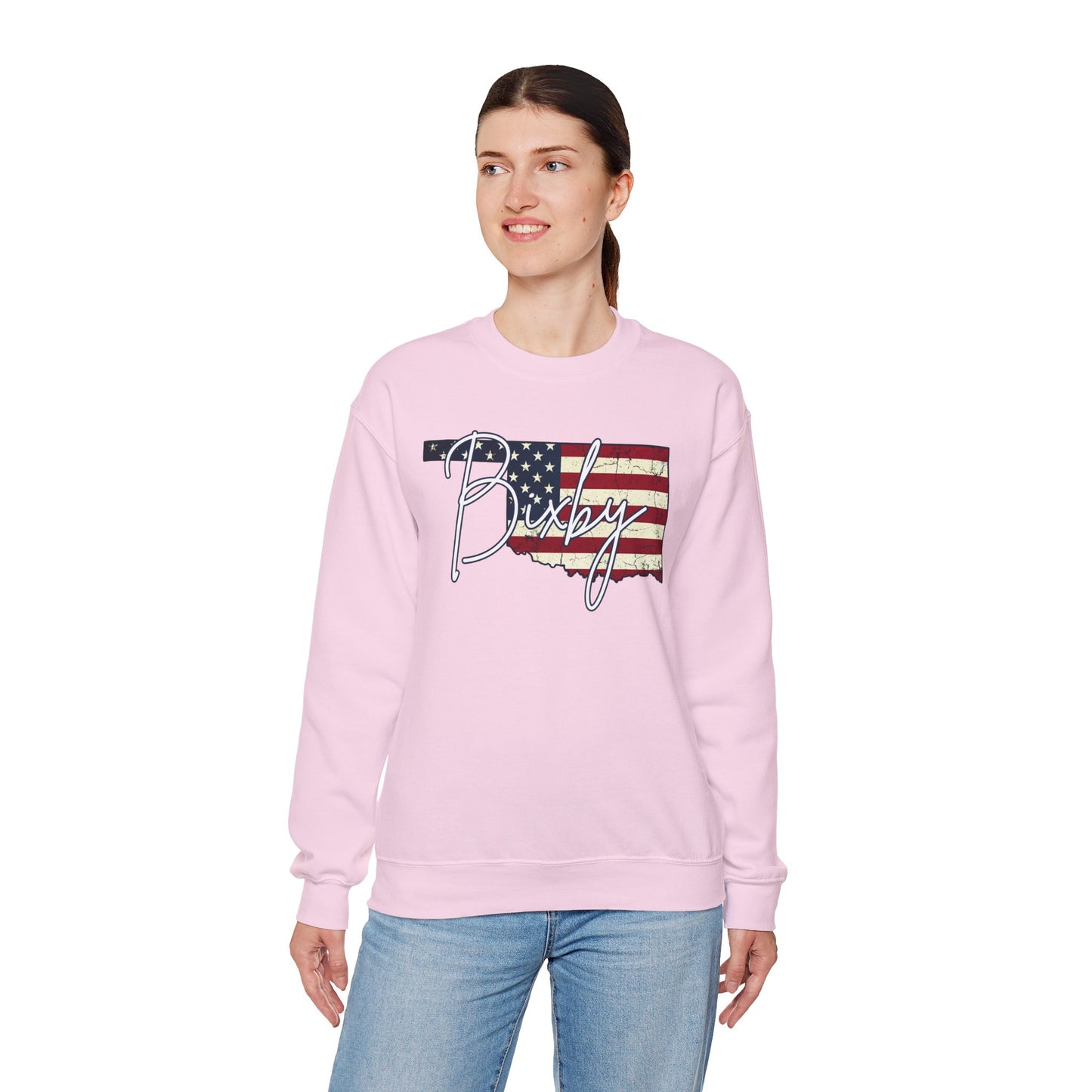 Oklahoma Flag 'Bixby' Gildan Sweatshirt – Retro American State Pride