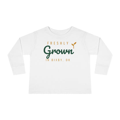 Freshly Grown in Bixby Toddler Long Sleeve Tee