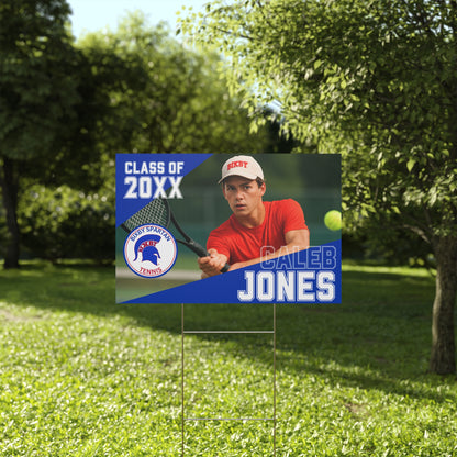 Bixby Spartan Tennis Yard Sign