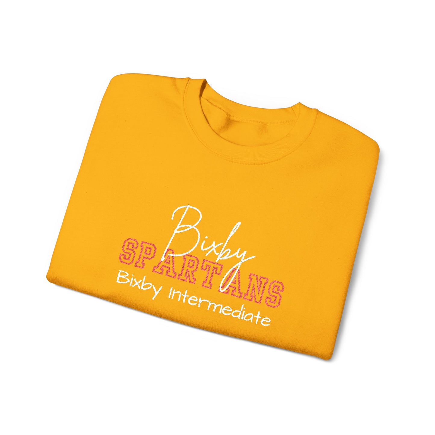 Personalized Embroidered Bixby Spartans Crewneck Sweatshirt