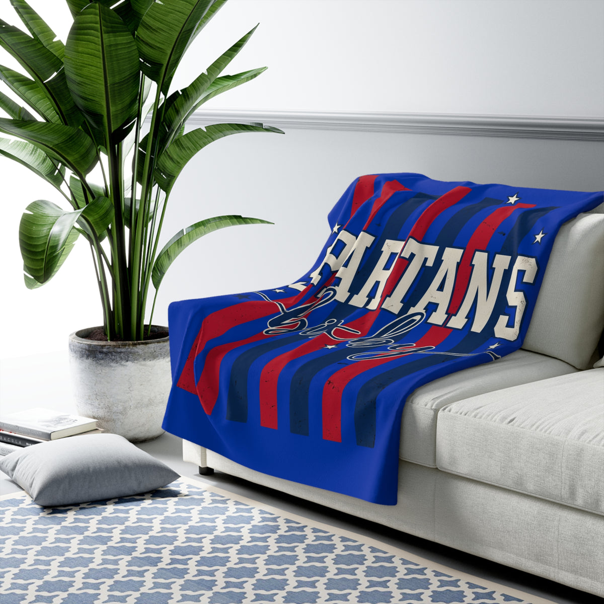 Spartans Bixby Sherpa Fleece Blanket - Cozy School Spirit Throw