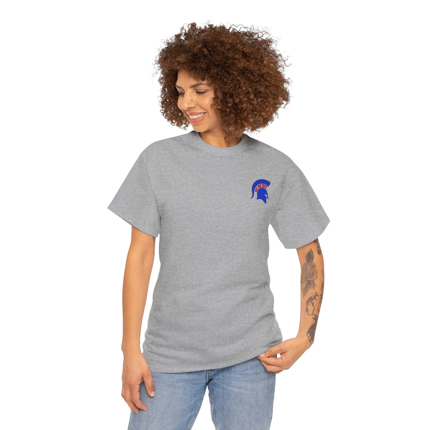 Spartan Blue Logo Gildan Tee