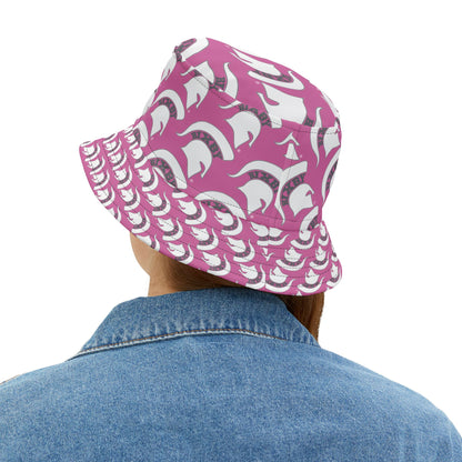 Spartan White Logo Bucket Hat