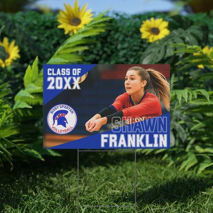 Bixby Spartan Volleyball Yard Sign