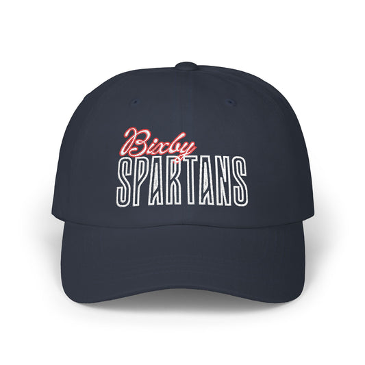 Bixby Spartans Cursive Embroidered Classic Ball Cap