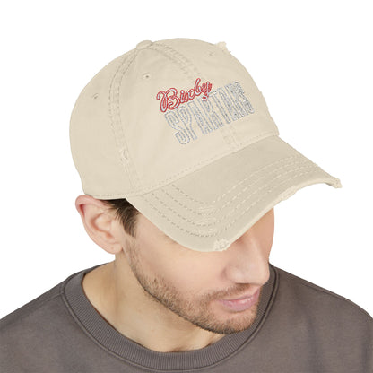 Bixby Spartan Cursive Embroidered Distressed Classic Ballcap