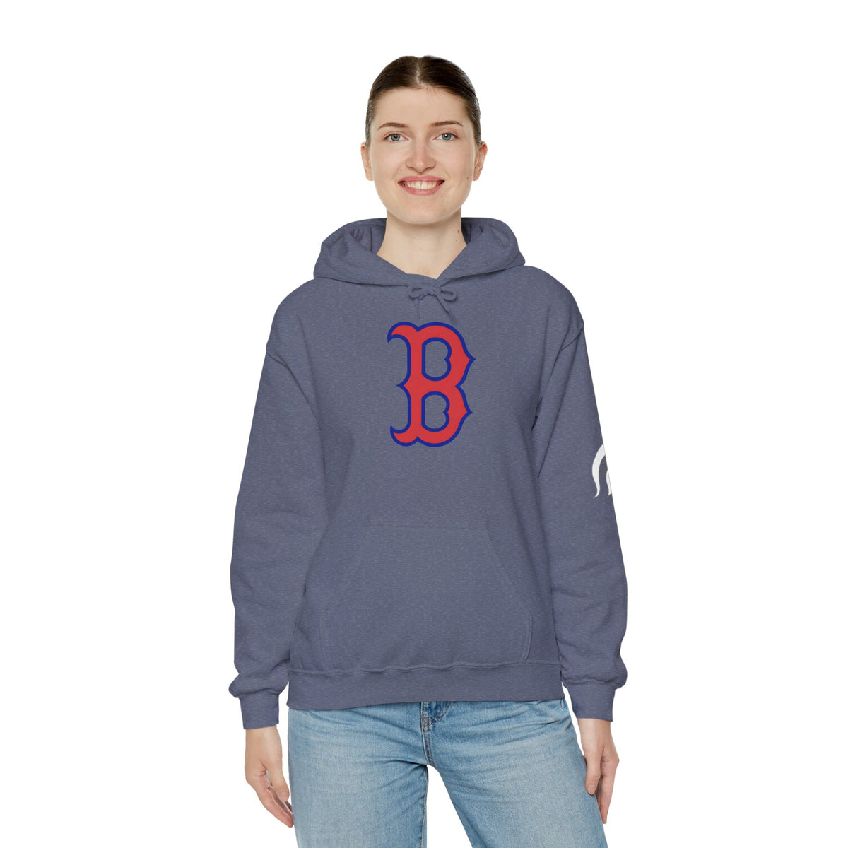 Bixby Spartans 'B' Logo With Sleeve Spartan Hoodie