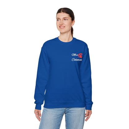 Personalized Spartan Helmet Embroidered White Lettering Gildan Sweatshirt