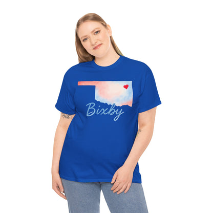 Bixby OK Heart Watercolor Gildan Tee