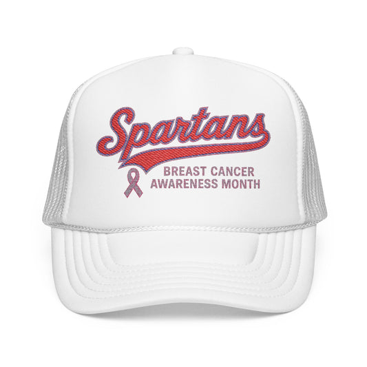 Spartans Breast Cancer Awareness Month Embroidered Foam Trucker Hat