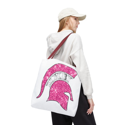 Bixby Spartans Pink Bling Polyester Tote Bag