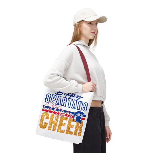Bixby Spartans Cheer Mom Polyester Tote Bag