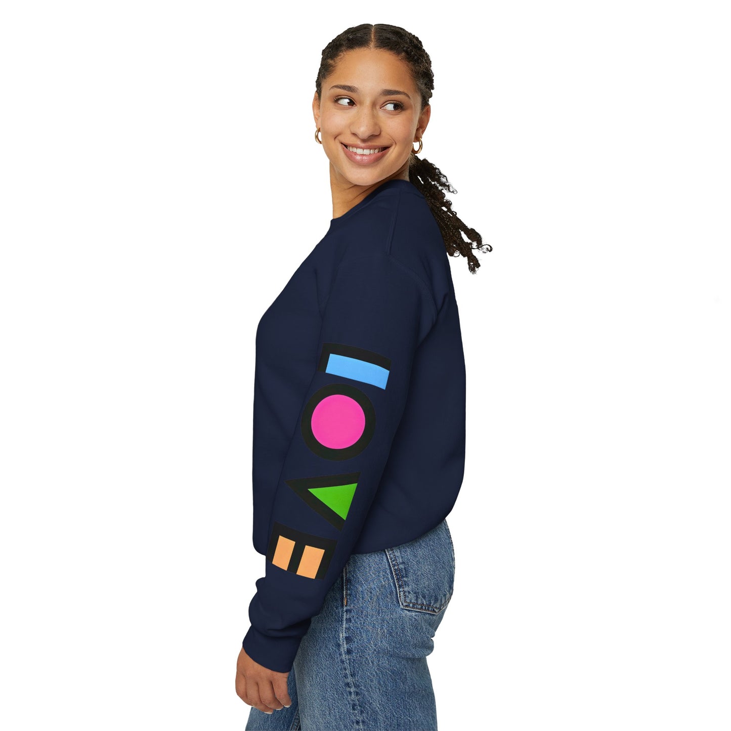 Bold Colorblock LOVE Valentine's Sleeve Graphic