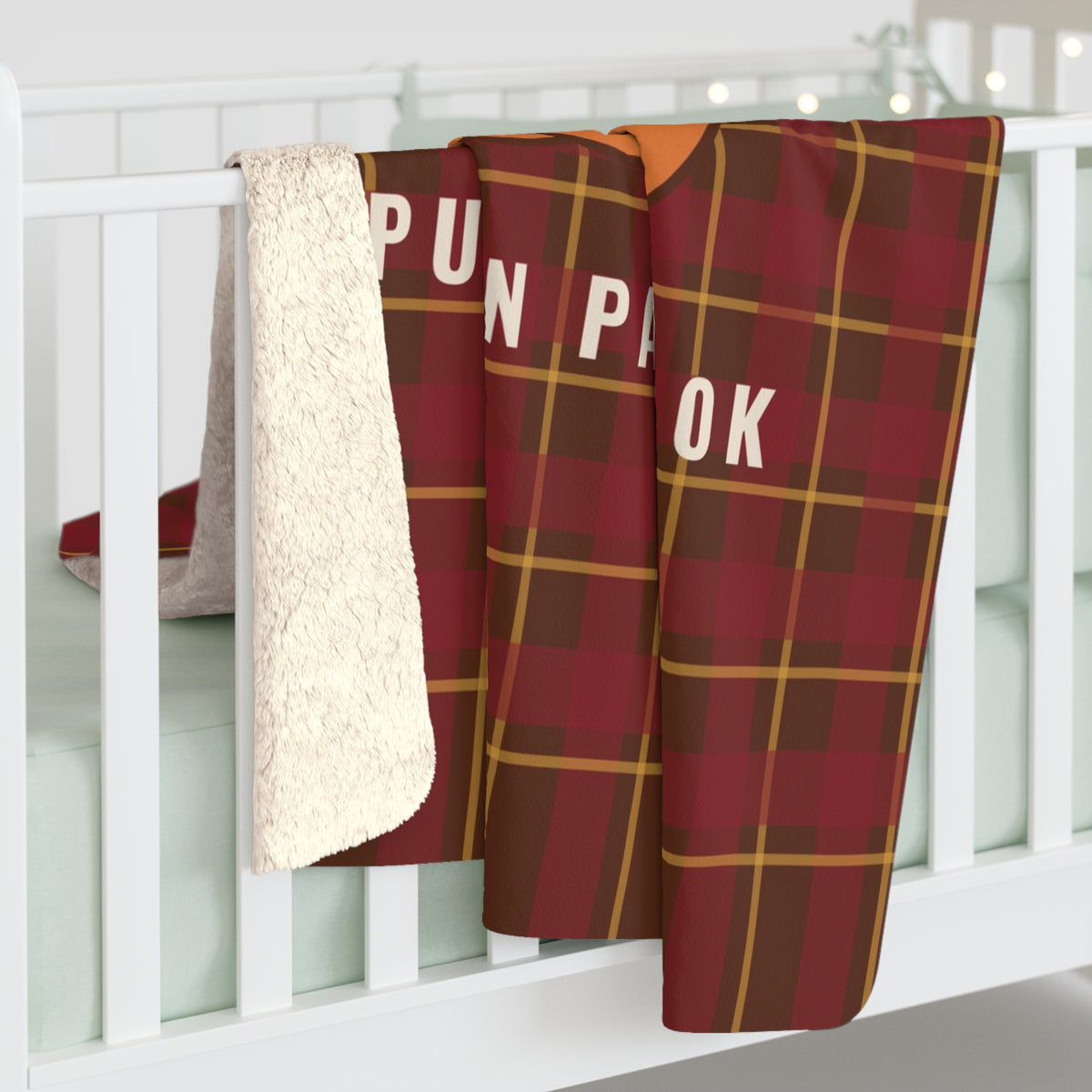 Bixby Pumpkin Patch Plaid Sherpa Blanket