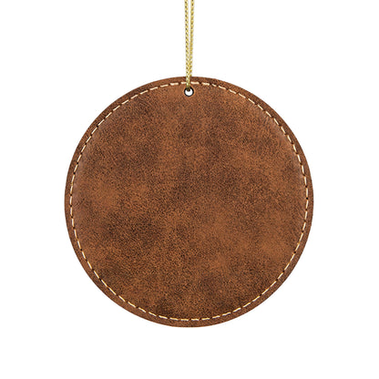Bixby Garden Script Engraved Leatherette Ornament
