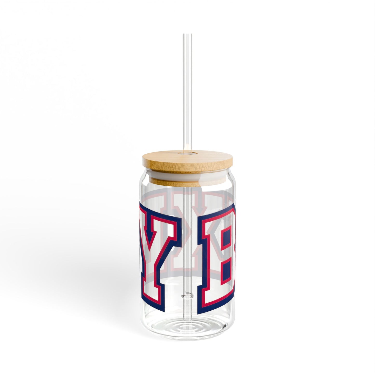 Bixby Athletic Letter Sipper Glass, 16oz