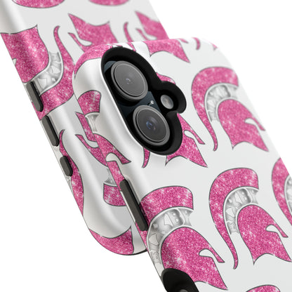 Bixby Spartan Pink Bling Logo Impact Resistant iPhone Case
