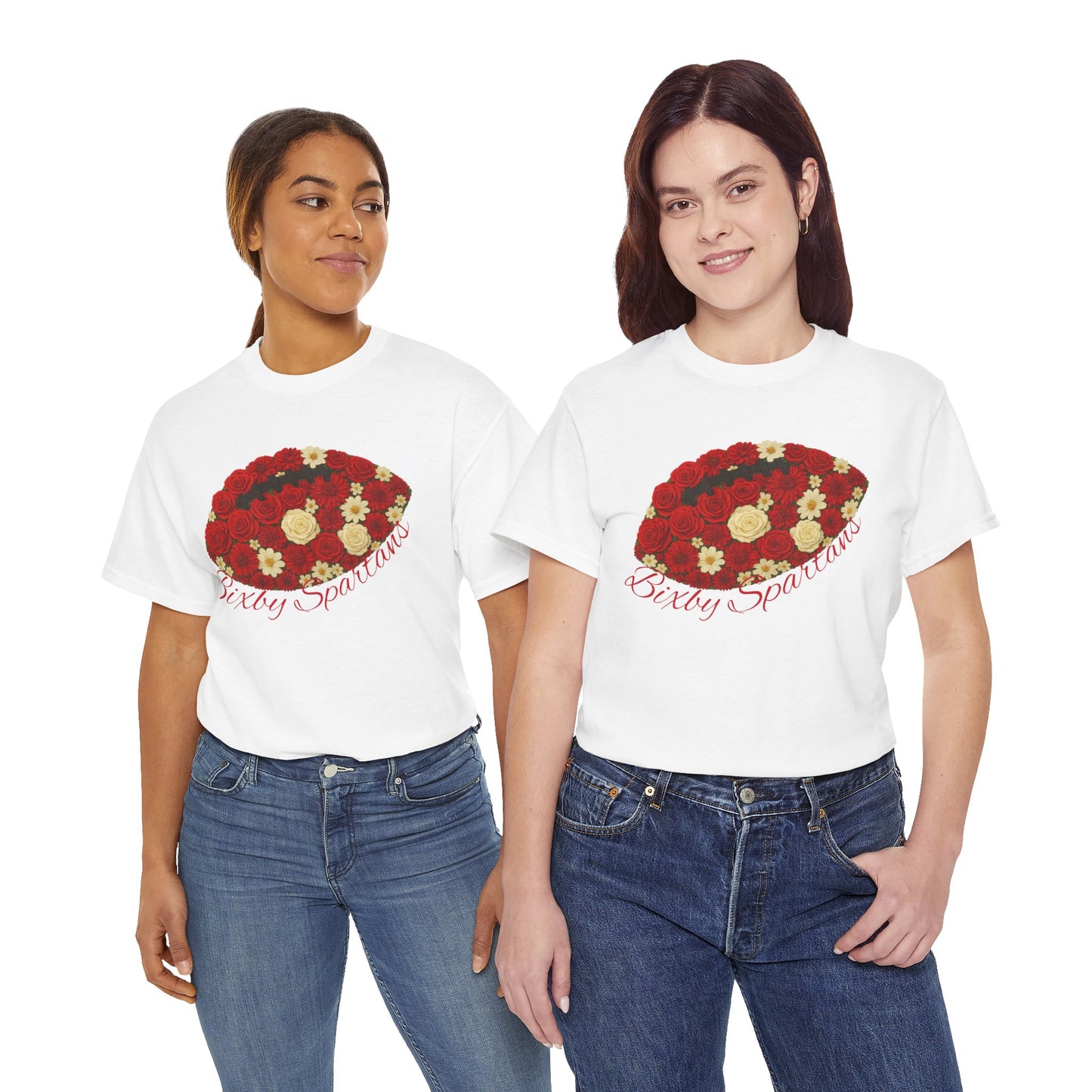 Bixby Spartans Floral Gildan Tee