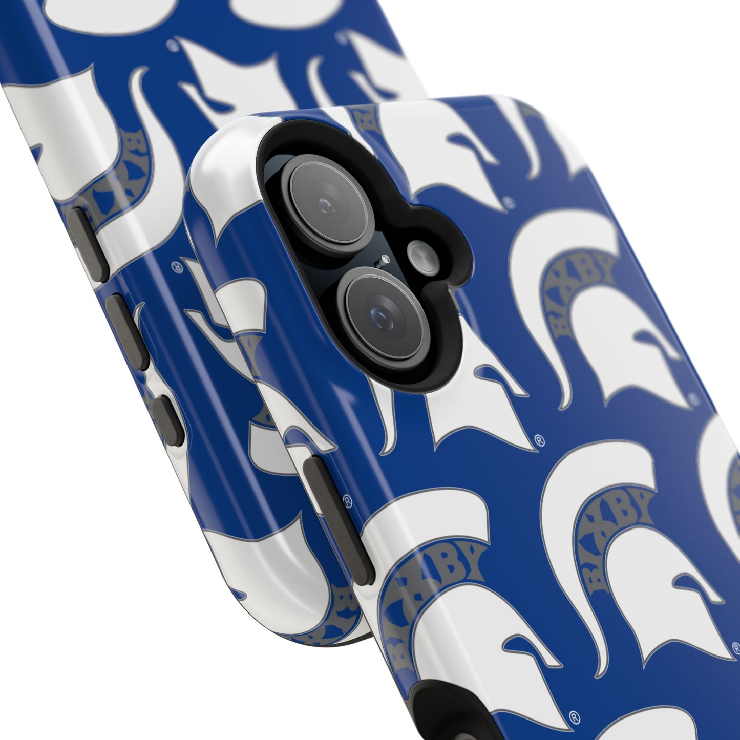Bixby Spartan White Logo Impact Resistant iPhone Case